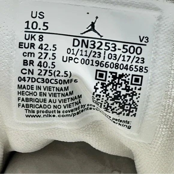 Women’s Air Jordan 1 Elevate High Sz 10.5 Titanium/DK Smoke Grey Sail m - Picture 10 of 11